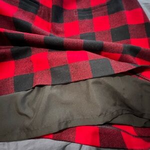 Talbots Red and Black Checkered Skirt